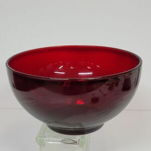Vintage Hazel Atlas Ruby Red Glass Bowl